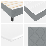 Casa si Gradina - Mobilier - Paturi si accesorii - Paturi - Pat cu arcuri cu saltea gri deschis 90x190 cm tesatura - Infinity.ro
