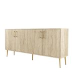 Casa si Gradina - Mobilier - Comode si corpuri - Console - Consola, Hanah Home, pal melaminat, travertin, 180x78x35 cm - Infinity.ro