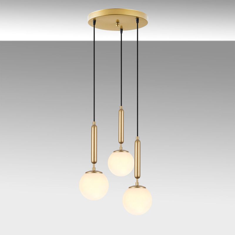 Casa si Gradina - Corpuri si surse de iluminat - Lustre si pendule - Candelabru, Opviq, metal, auriu lucios, 34x34x134 cm, 942FLG1474 - Infinity.ro