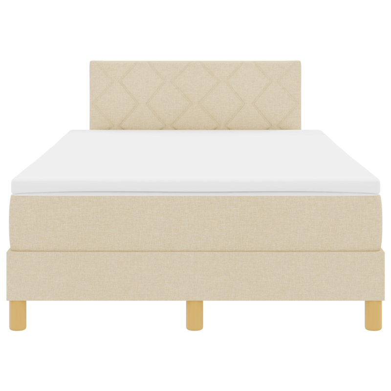 Casa si Gradina - Mobilier - Paturi si accesorii - Paturi - Pat cu arcuri cu saltea crem 120x200 cm tesatura - Infinity.ro