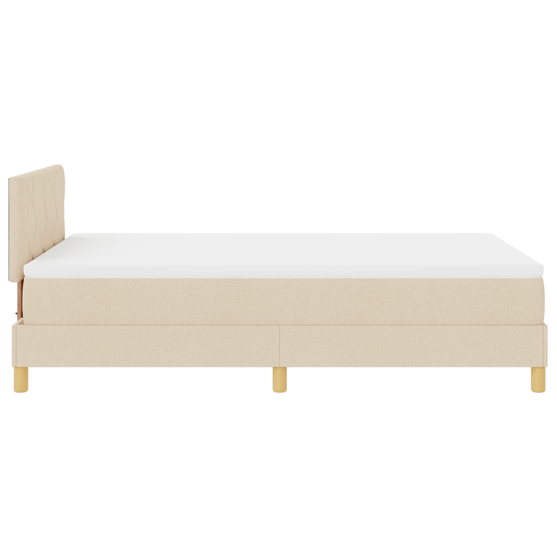 Casa si Gradina - Mobilier - Paturi si accesorii - Paturi - Pat cu arcuri cu saltea crem 120x200 cm tesatura - Infinity.ro