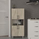 Casa si Gradina - Mobilier - Mobilier baie - Corpuri baie - Dulap baie, Hanah Home, pal melaminat, travertin, 59.5x29.5x140.3 cm - Infinity.ro