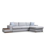 Casa si Gradina - Mobilier - Canapele si coltare - Coltare - Coltar, Hanah Home, lemn fag si pal, gri deschis, 332x194x95 cm - Infinity.ro