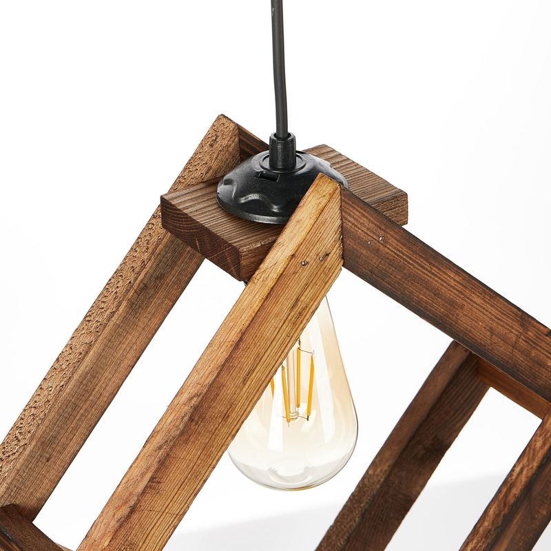 Casa si Gradina - Corpuri si surse de iluminat - Lustre si pendule - Candelabru, Opviq, lemn, maro, 34x34x75 cm - Infinity.ro