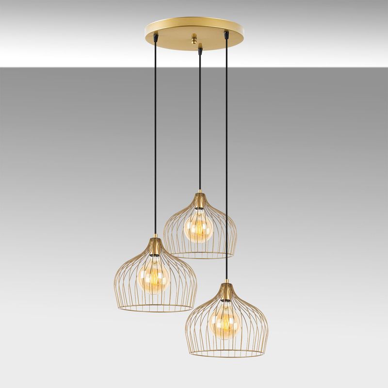 Casa si Gradina - Corpuri si surse de iluminat - Lustre si pendule - Candelabru, Opviq, metal, auriu stralucitor, 56x56x121 cm - Infinity.ro