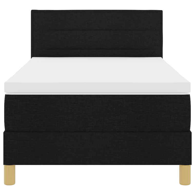 Casa si Gradina - Mobilier - Paturi si accesorii - Paturi - Pat cu arcuri cu saltea neagra 90x200 cm tesatura - Infinity.ro