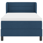 Casa si Gradina - Mobilier - Paturi si accesorii - Paturi - Pat box spring cu saltea, albastru, 90x200 cm, textil - Infinity.ro