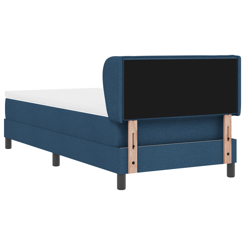 Casa si Gradina - Mobilier - Paturi si accesorii - Paturi - Pat box spring cu saltea, albastru, 90x200 cm, textil - Infinity.ro