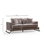 Casa si Gradina - Mobilier - Canapele si coltare - Canapele - Canapea 2 locuri, Hanah Home, lemn fag si pal, gri deschis, 185x100x92 cm - Infinity.ro