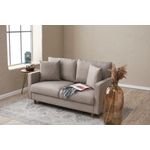 Casa si Gradina - Mobilier - Canapele si coltare - Canapele - Canapea 2 locuri, Hanah Home, poliester, crem, 155x90x82 cm - Infinity.ro