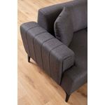 Casa si Gradina - Mobilier - Canapele si coltare - Canapele - Canapea extensibila, Atelier Del Sofa, lemn fag si placi aglomerate, gri inchis, 230x95x77 cm - Infinity.ro