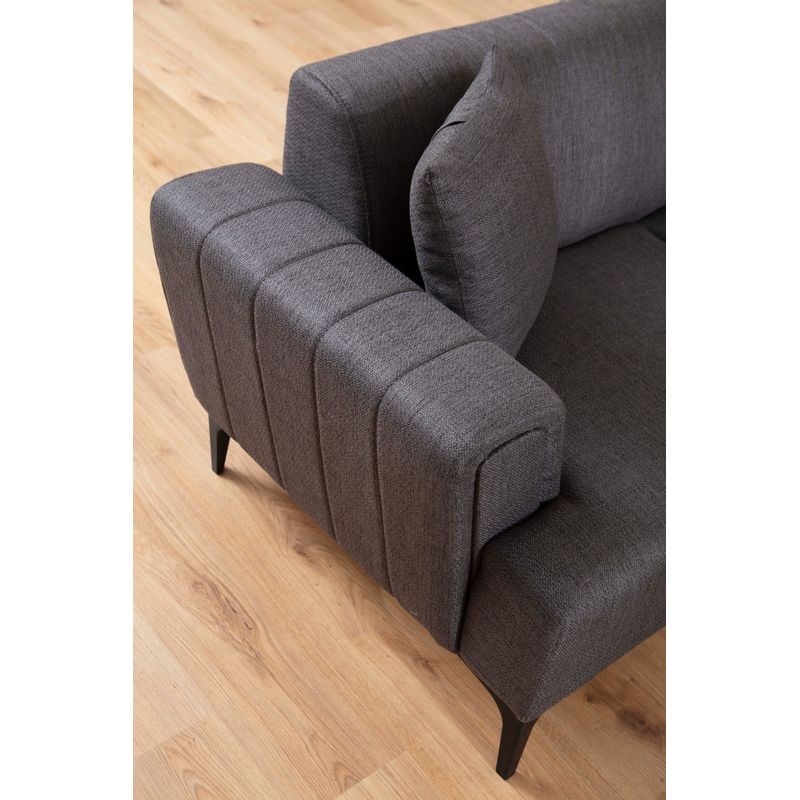 Casa si Gradina - Mobilier - Canapele si coltare - Canapele - Canapea extensibila, Atelier Del Sofa, lemn fag si placi aglomerate, gri inchis, 230x95x77 cm - Infinity.ro