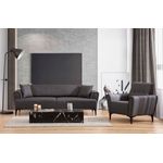 Casa si Gradina - Mobilier - Canapele si coltare - Canapele - Canapea extensibila, Atelier Del Sofa, lemn fag si placi aglomerate, gri inchis, 230x95x77 cm - Infinity.ro