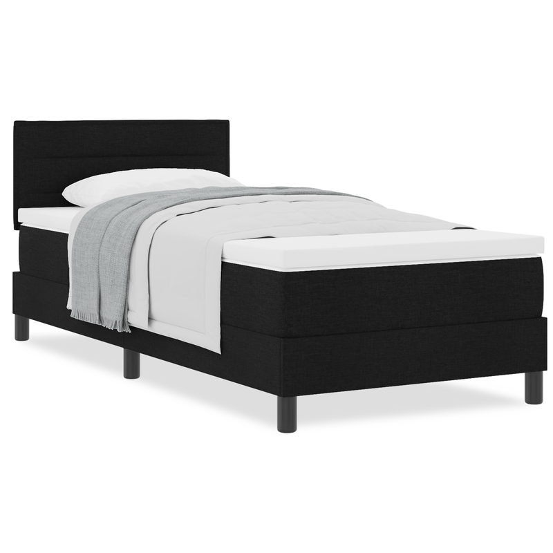 Casa si Gradina - Mobilier - Paturi si accesorii - Paturi - Pat Box Spring cu Saltea Negru 90x190 cm Marmura - Infinity.ro