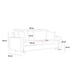 Casa si Gradina - Mobilier - Canapele si coltare - Canapele - Canapea 2 locuri, Hanah Home, poliester, crem, 155x90x82 cm - Infinity.ro