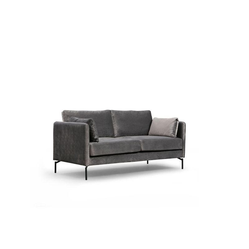 Casa si Gradina - Mobilier - Canapele si coltare - Canapele - Canapea 2 locuri, Hanah Home, lemn fag, gri, 177x87x90 cm - Infinity.ro