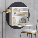 Casa si Gradina - Mobilier - Mese si birouri - Birouri - Birou de studiu, Hanah Home, pal melaminat, alb, 64x60x20 cm - Infinity.ro