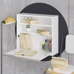 Casa si Gradina - Mobilier - Mese si birouri - Birouri - Birou de studiu, Hanah Home, pal melaminat, alb, 64x60x20 cm - Infinity.ro