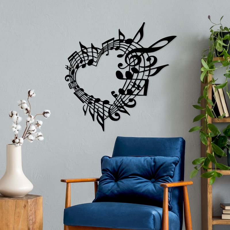 Casa si Gradina - Decoratiuni - Decoratiuni perete - Accesoriu decorativ de perete, Wallxpert, metal, negru, 68x70 cm - Infinity.ro