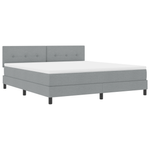 Casa si Gradina - Mobilier - Paturi si accesorii - Paturi - Pat cu arcuri cu saltea gri deschis 180x200 cm tesatura - Infinity.ro
