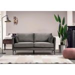 Casa si Gradina - Mobilier - Canapele si coltare - Canapele - Canapea 2 locuri, Hanah Home, lemn fag, gri, 177x87x90 cm - Infinity.ro