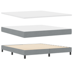 Casa si Gradina - Mobilier - Paturi si accesorii - Paturi - Pat cu arcuri cu saltea gri deschis 180x200 cm tesatura - Infinity.ro