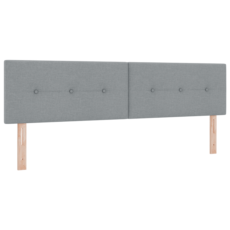 Casa si Gradina - Mobilier - Paturi si accesorii - Paturi - Pat cu arcuri cu saltea gri deschis 180x200 cm tesatura - Infinity.ro