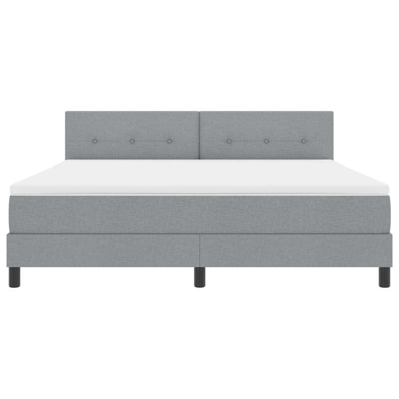 Casa si Gradina - Mobilier - Paturi si accesorii - Paturi - Pat cu arcuri cu saltea gri deschis 180x200 cm tesatura - Infinity.ro