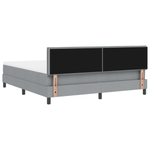 Casa si Gradina - Mobilier - Paturi si accesorii - Paturi - Pat cu arcuri cu saltea gri deschis 180x200 cm tesatura - Infinity.ro