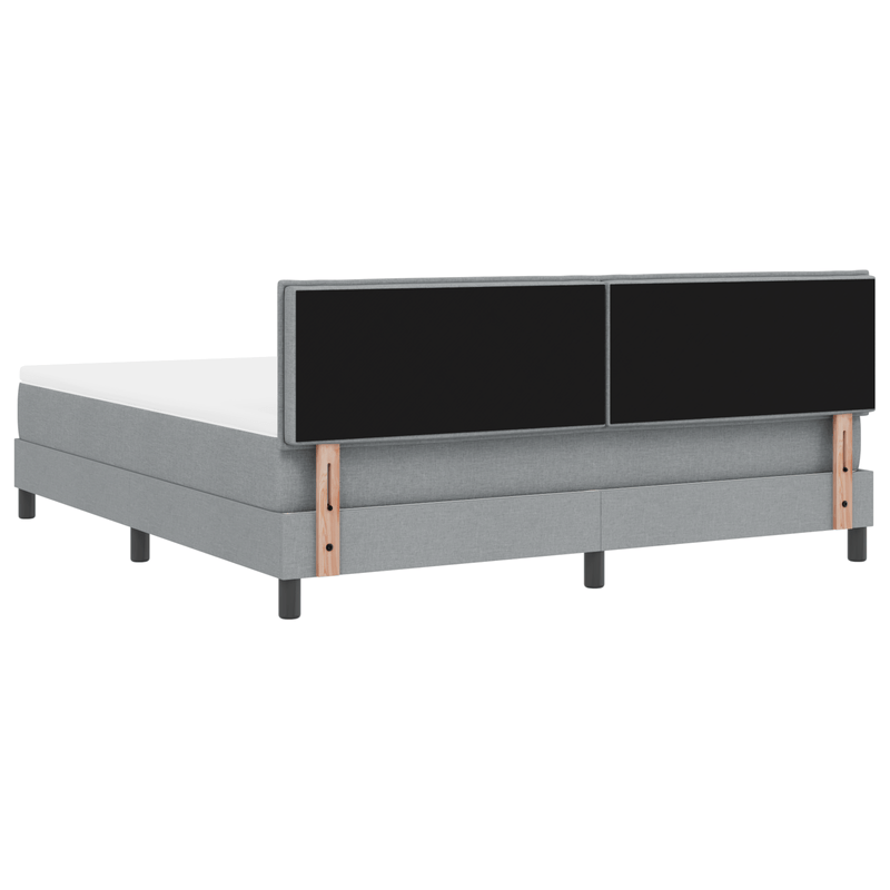 Casa si Gradina - Mobilier - Paturi si accesorii - Paturi - Pat cu arcuri cu saltea gri deschis 180x200 cm tesatura - Infinity.ro