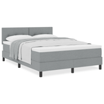 Casa si Gradina - Mobilier - Paturi si accesorii - Paturi - Pat cu saltea gri deschis 160x200 cm tesatura - Infinity.ro