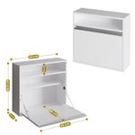 Casa si Gradina - Mobilier - Mese si birouri - Birouri - Birou de studiu, Hanah Home, pal melaminat, alb, 64x60x20 cm - Infinity.ro