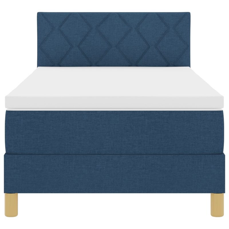 Casa si Gradina - Mobilier - Paturi si accesorii - Paturi - Pat cu arcuri cu saltea albastra 100x200 cm tesatura - Infinity.ro