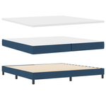 Casa si Gradina - Mobilier - Paturi si accesorii - Paturi - Pat cu arcuri cu saltea albastra 200x200 cm tesatura - Infinity.ro