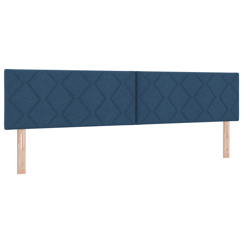 Casa si Gradina - Mobilier - Paturi si accesorii - Paturi - Pat cu arcuri cu saltea albastra 200x200 cm tesatura - Infinity.ro