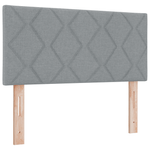 Casa si Gradina - Mobilier - Paturi si accesorii - Paturi - Pat cu arcuri cu saltea gri deschis 90x200 cm tesatura - Infinity.ro