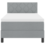 Casa si Gradina - Mobilier - Paturi si accesorii - Paturi - Pat cu arcuri cu saltea gri deschis 90x200 cm tesatura - Infinity.ro