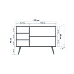 Casa si Gradina - Mobilier - Comode si corpuri - Console - Consola, Hanah Home, pal melaminat, stejar sonoma, 120x36x90 cm, 863SPH3419 - Infinity.ro