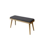 Casa si Gradina - Mobilier - Canapele si coltare - Banchete - Banca, Hanah Home, panou de particule melaminat, stejar si antracit, 90x33x46 cm - Infinity.ro