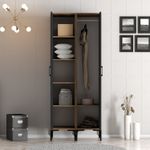 Casa si Gradina - Mobilier - Dulapuri si sifoniere - Sifoniere - Sifonier, Hanah Home, pal melaminat, nuc si antracit, 80x47.5x201.4 cm, 845HCT5429 - Infinity.ro