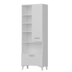 Casa si Gradina - Mobilier - Comode si corpuri - Comode - Comoda, Hanah Home, pal melaminat, alb, 60x31.5x163.6 cm - Infinity.ro