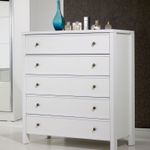 Casa si Gradina - Mobilier - Comode si corpuri - Comode - Comoda, Hanah Home, pal melaminat, alb, 100x47x110 cm - Infinity.ro