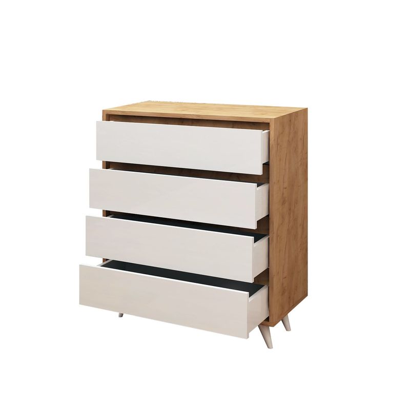 Casa si Gradina - Mobilier - Comode si corpuri - Comode - Comoda, Hanah Home, pal melaminat, stejar alb, 70x40x86 cm, 811MDD3408 - Infinity.ro