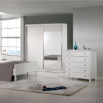 Casa si Gradina - Mobilier - Comode si corpuri - Comode - Comoda, Hanah Home, pal melaminat, alb, 100x47x110 cm - Infinity.ro