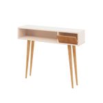Casa si Gradina - Mobilier - Comode si corpuri - Console - Consola, Hanah Home, pal melaminat, stejar si alb, 100x30x94 cm - Infinity.ro