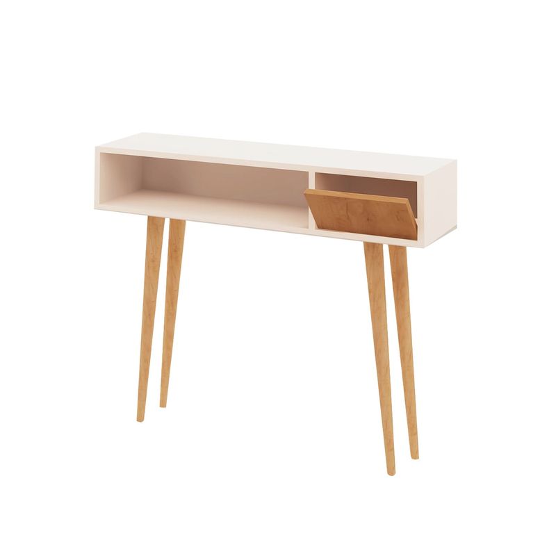 Casa si Gradina - Mobilier - Comode si corpuri - Console - Consola, Hanah Home, pal melaminat, stejar si alb, 100x30x94 cm - Infinity.ro