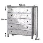 Casa si Gradina - Mobilier - Comode si corpuri - Comode - Comoda, Hanah Home, pal melaminat, alb, 100x47x110 cm - Infinity.ro