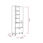 Casa si Gradina - Mobilier - Comode si corpuri - Comode - Comoda, Hanah Home, pal melaminat, alb, 60x31.5x163.6 cm - Infinity.ro