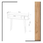 Casa si Gradina - Mobilier - Comode si corpuri - Console - Consola, Hanah Home, pal melaminat, stejar si alb, 100x30x94 cm - Infinity.ro
