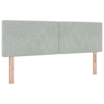 Casa si Gradina - Mobilier - Paturi si accesorii - Paturi - Pat box spring cu saltea, gri deschis, 140x190 cm, catifea - Infinity.ro